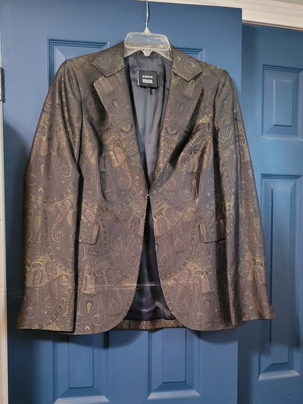 Stunning Akris x Bergdorf Goodman Paisley Jacquard Blazer